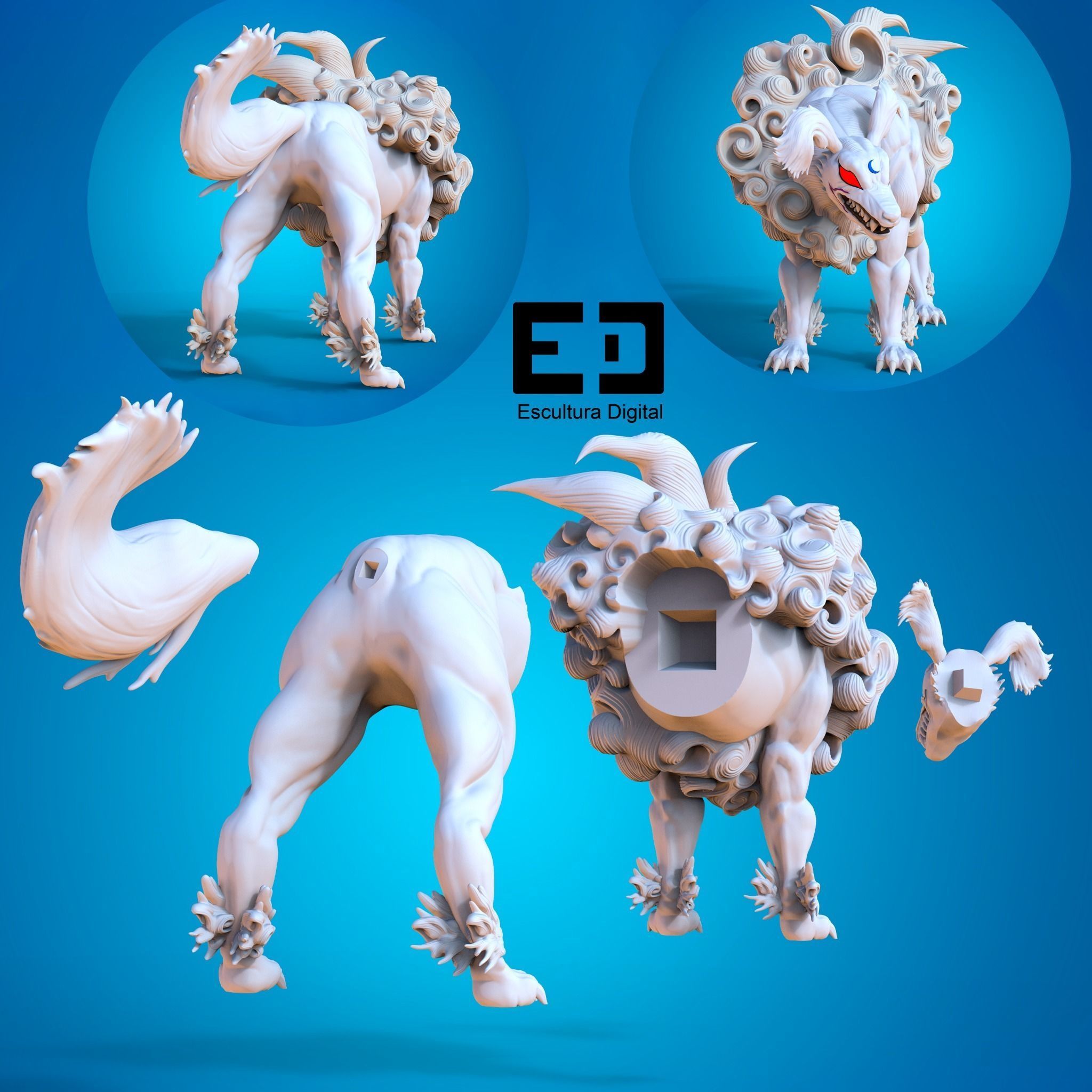 SESSHOMARU DEMON DOG 3D print model_3