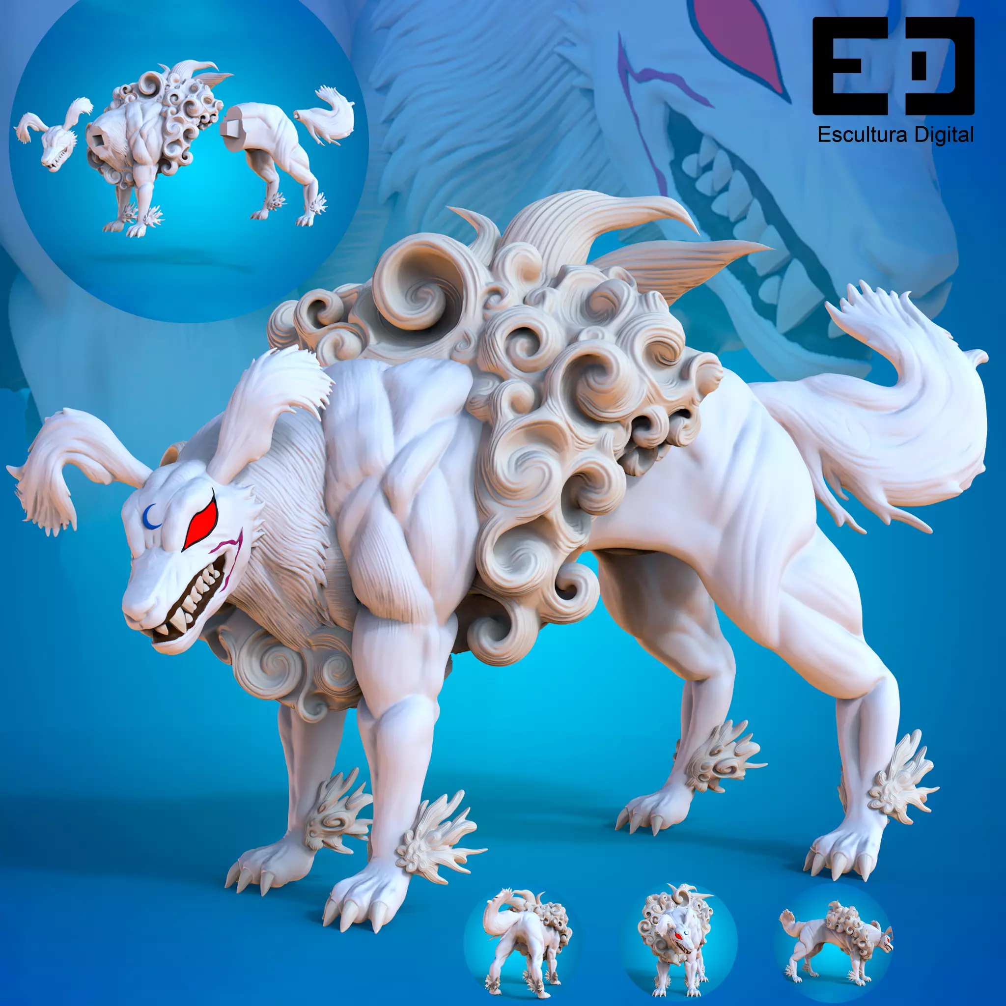 SESSHOMARU DEMON DOG 3D print model_0