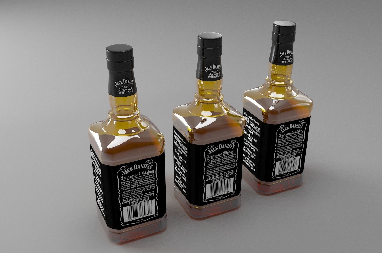 Whiskey and Cup 3D model_2