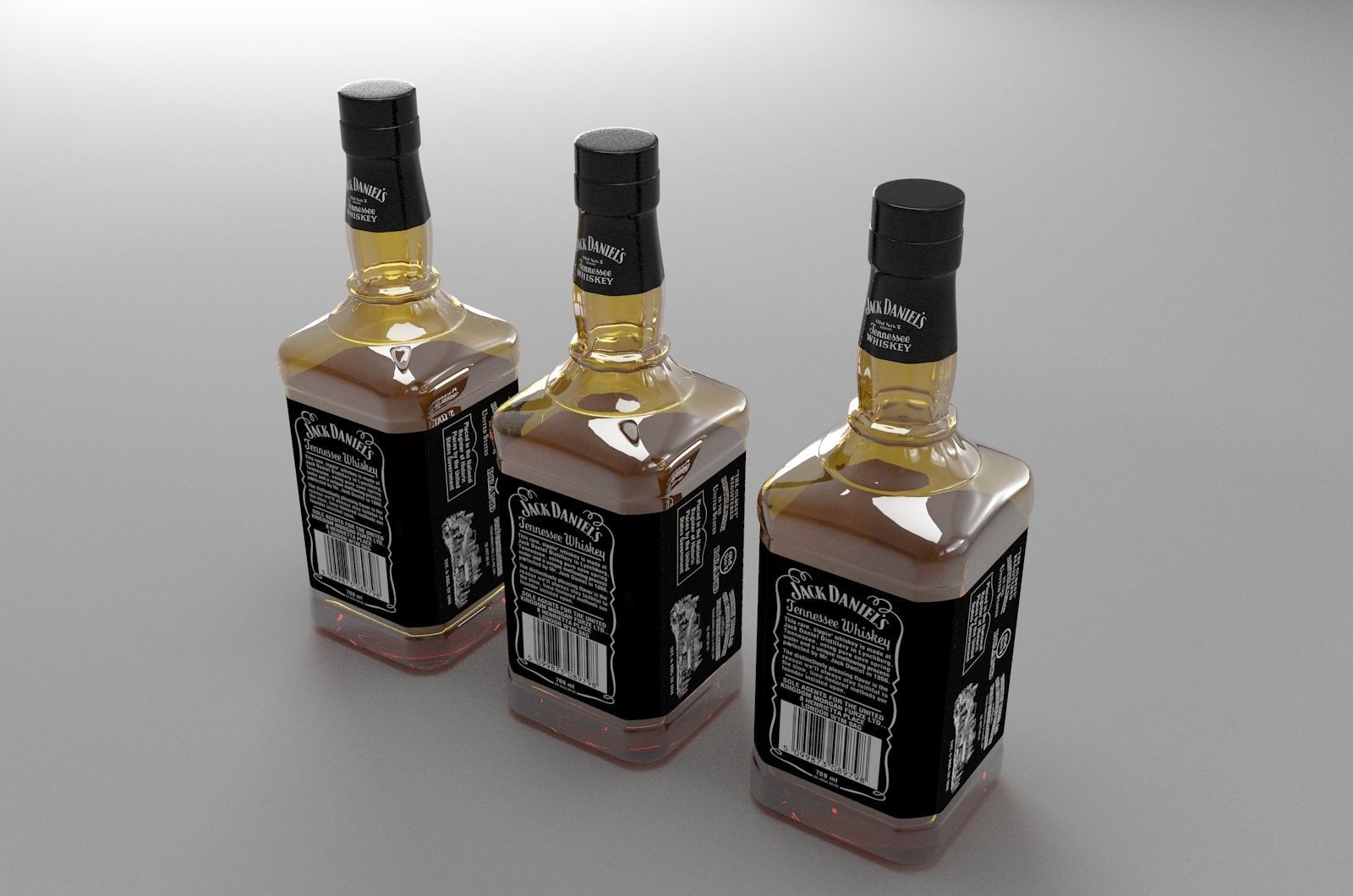 Whiskey and Cup 3D model_5