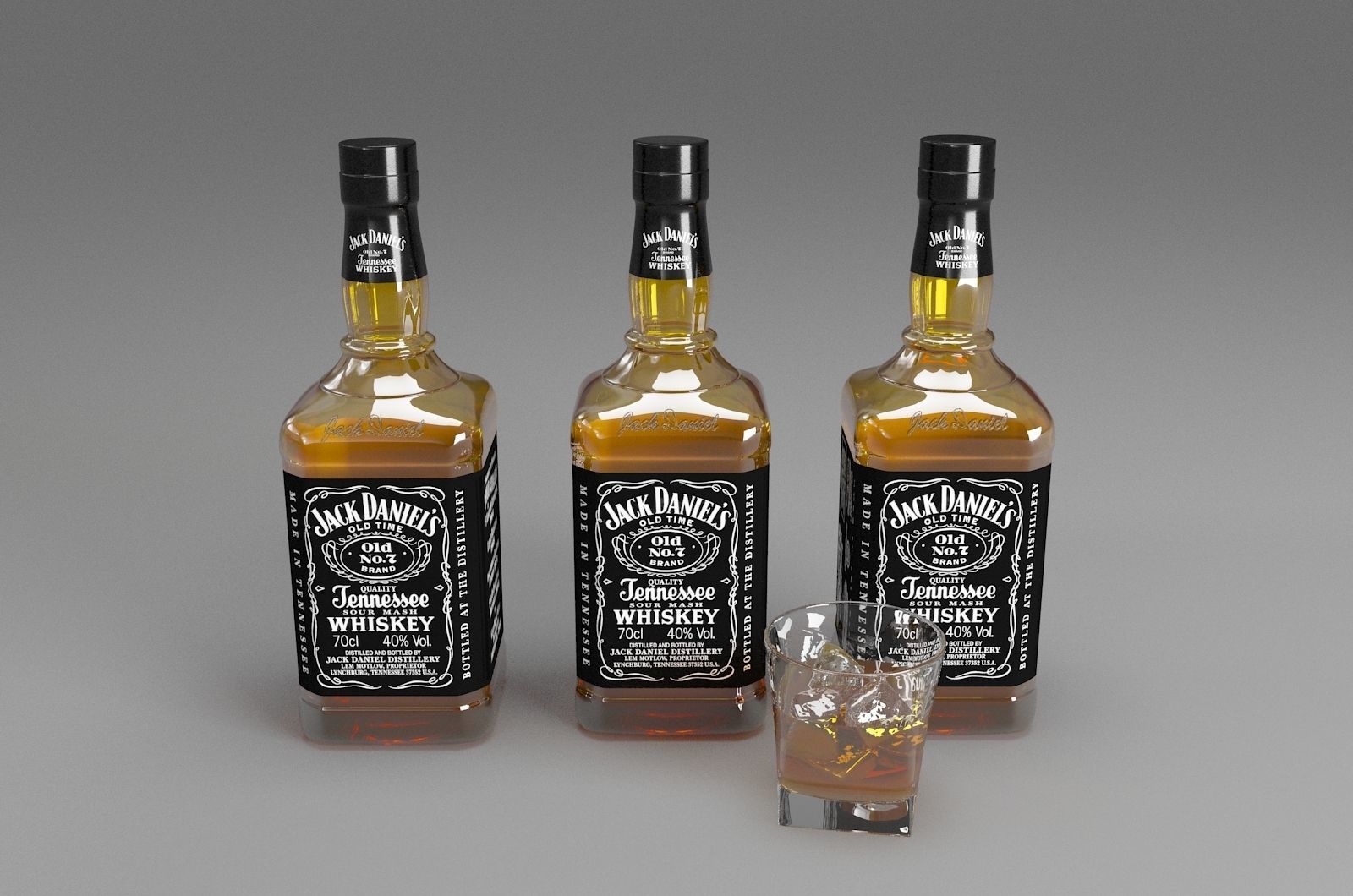 Whiskey and Cup 3D model_3