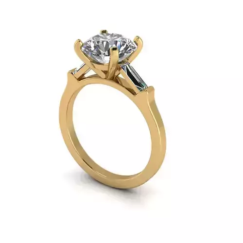 Solitaire Women Diamond Fashion Ring R6 3D print model