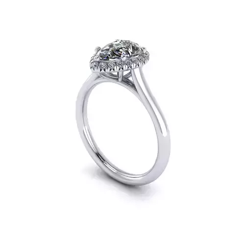 Women Side-stone Diamond Ring R32