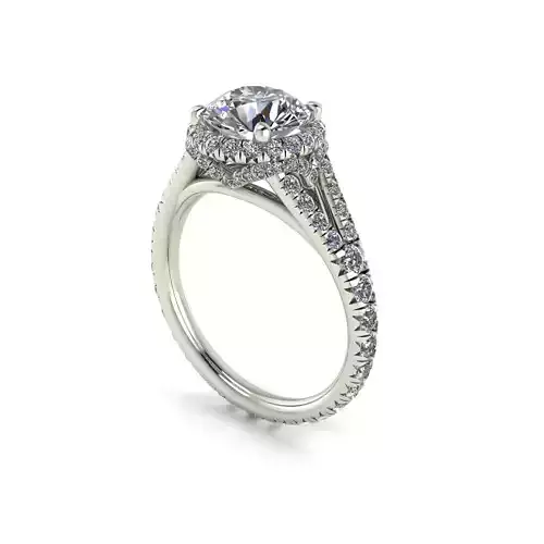 Side-stone Diamond Engagement Ring R24