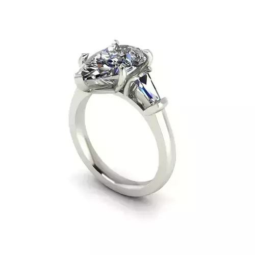 Three-stone Diamond Engagement Ring R46