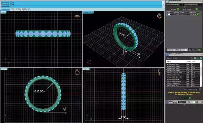 Diamond Women Engagement Ring R24