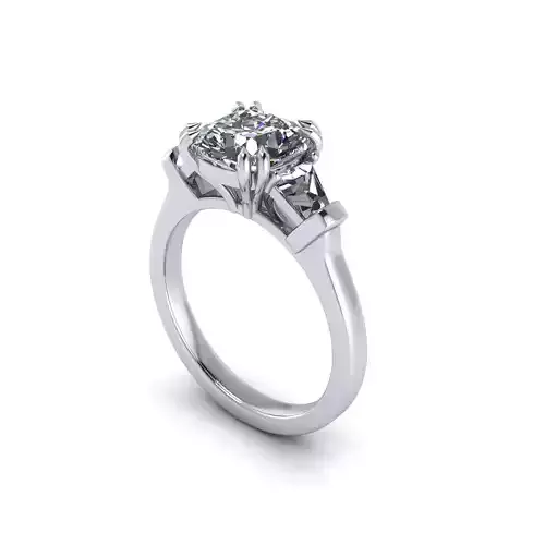 Three-stone Diamond Women Fashion Ring R4