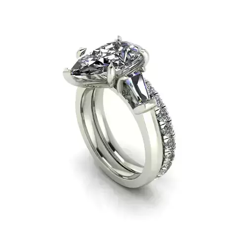 Matching Women Diamond Wedding Ring R11