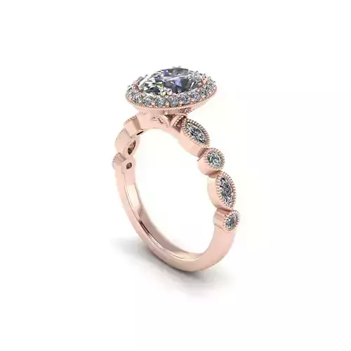 Side-stone Diamond Fashion Ring R15
