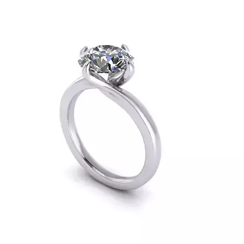 Solitaire Diamond Women Ring R6 3D print model