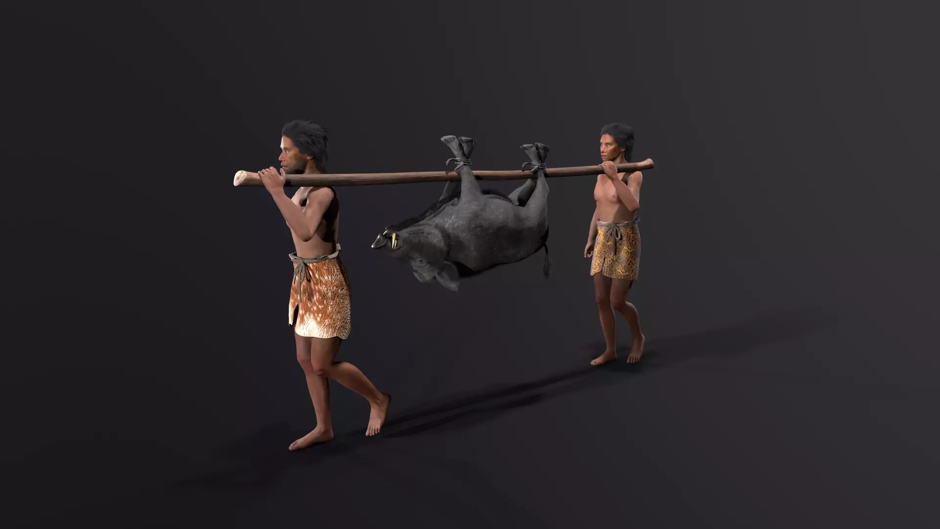 hominid  Low-poly 3D model_0