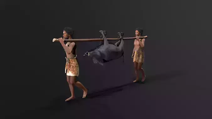 hominid  Low-poly 3D model