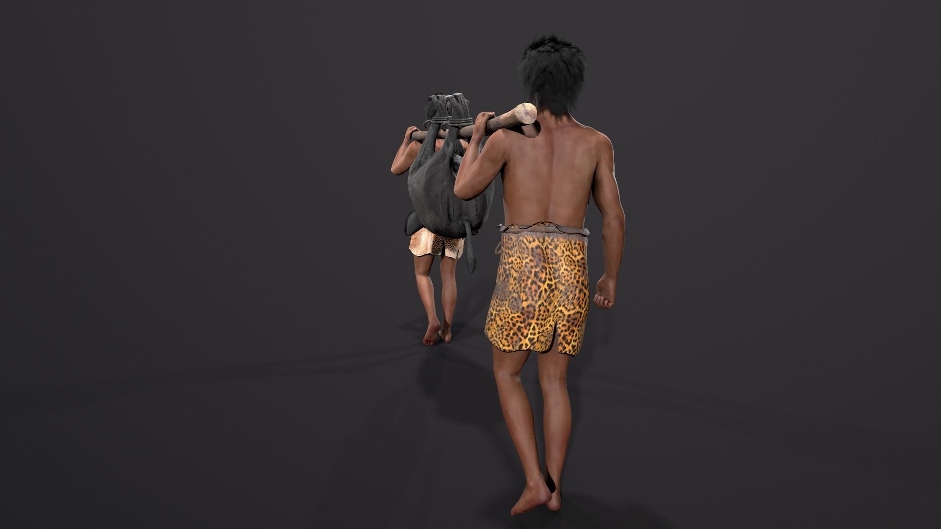 hominid  Low-poly 3D model_3