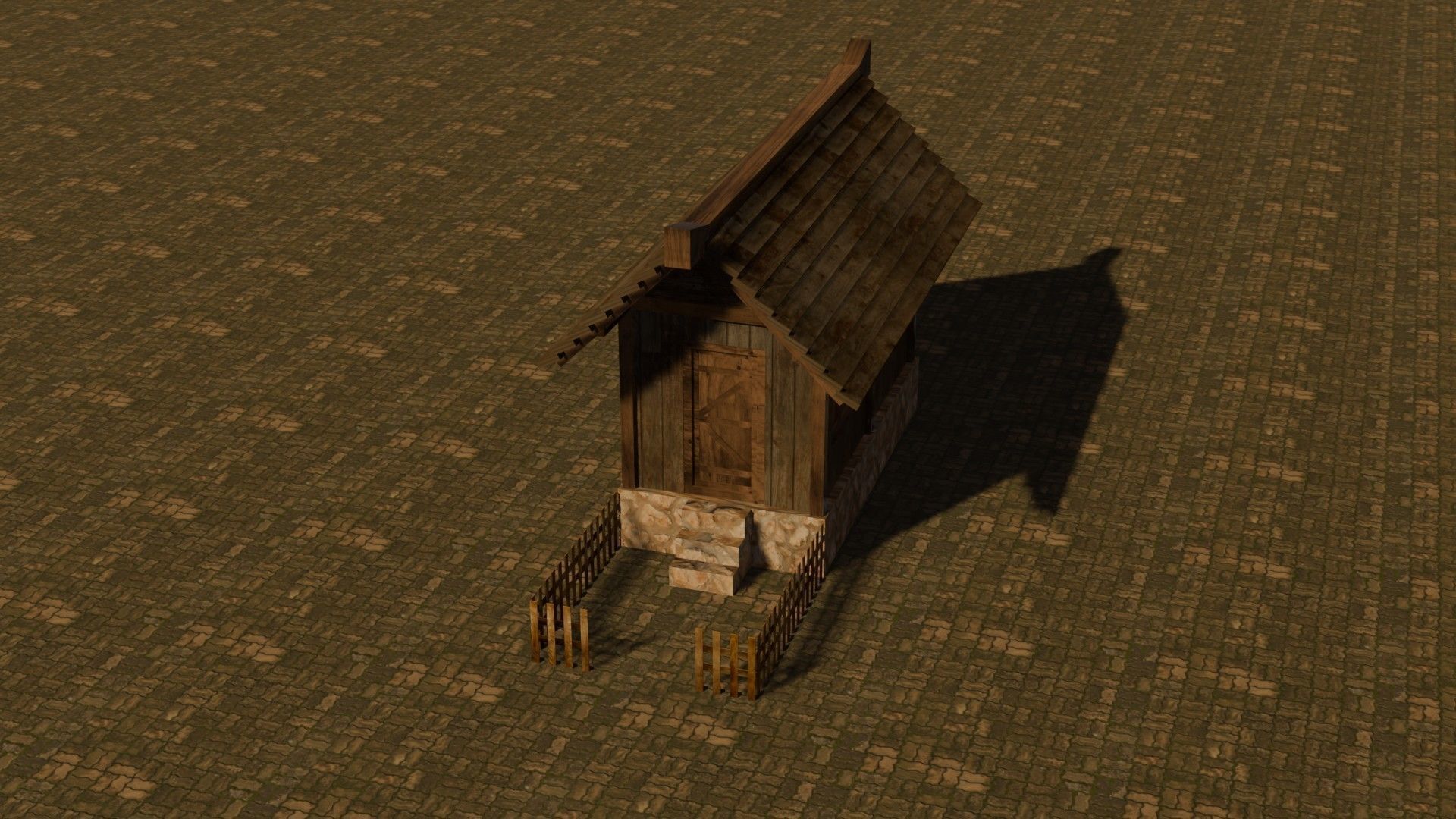 Medieval House 8 Free low-poly 3D model_3