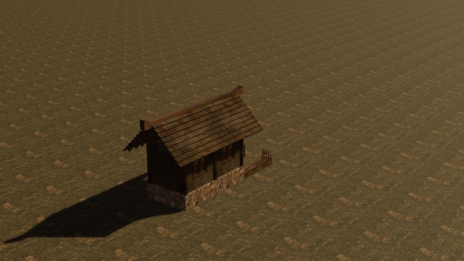 Medieval House 8 Free low-poly 3D model_7