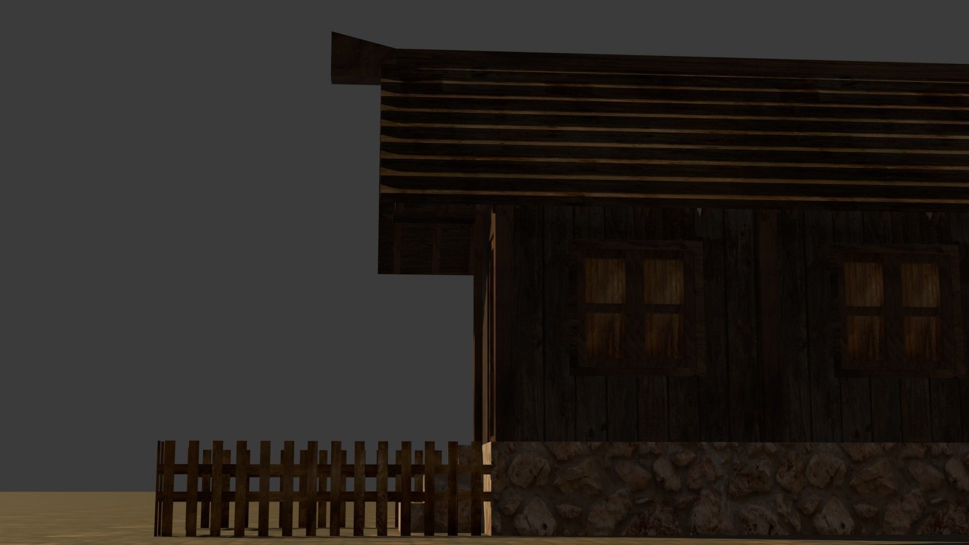 Medieval House 8 Free low-poly 3D model_12