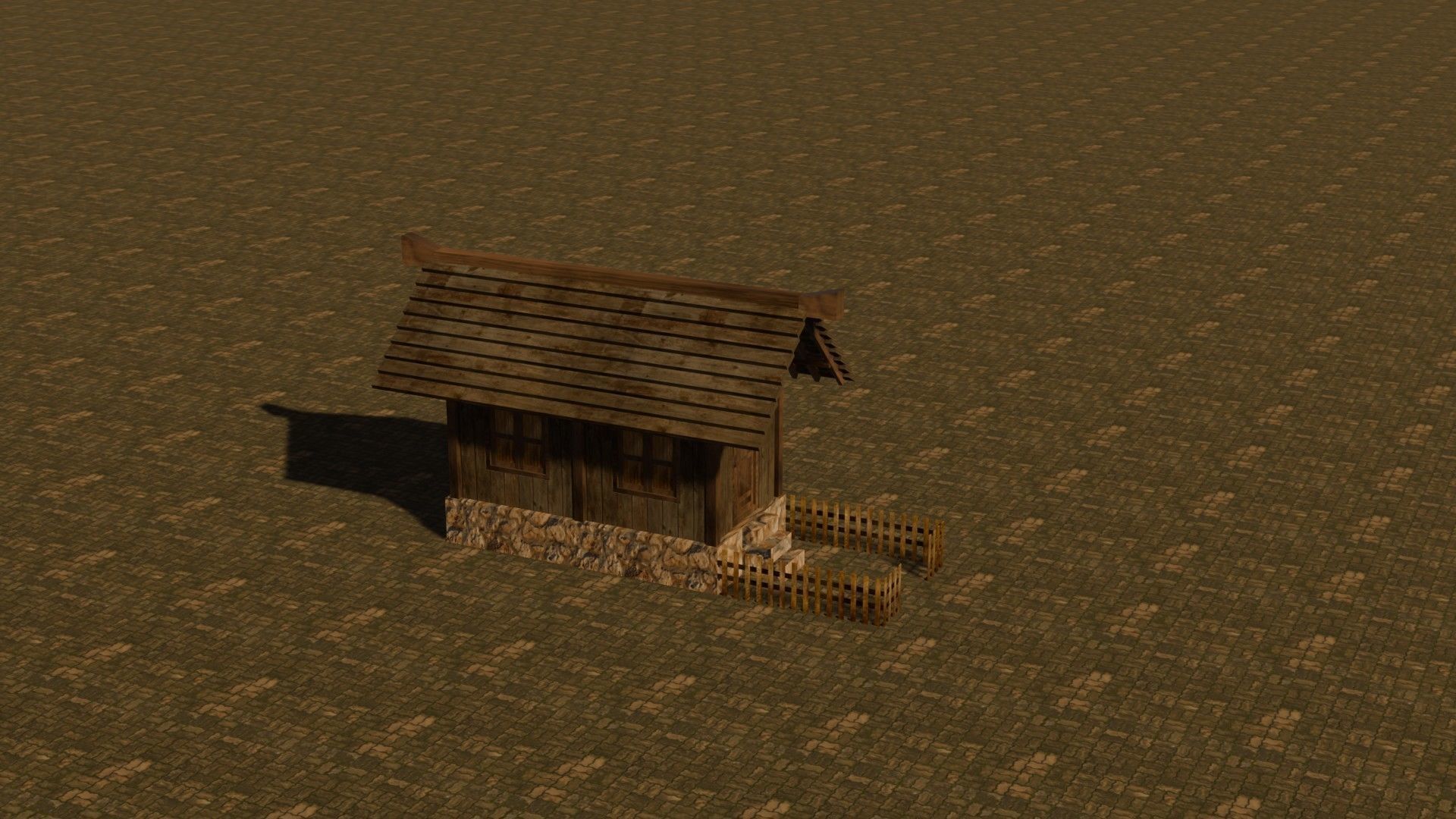 Medieval House 8 Free low-poly 3D model_5