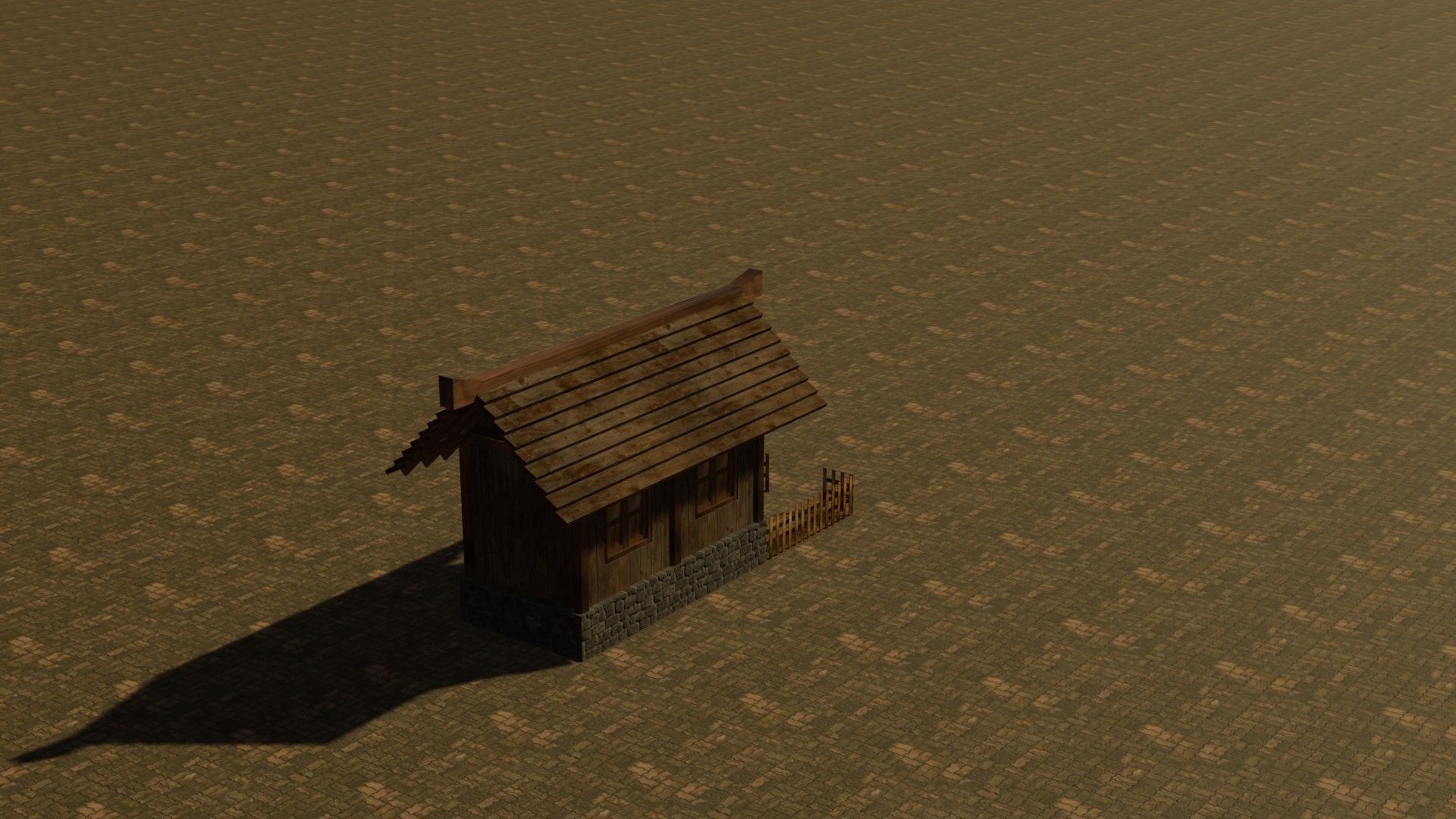 Medieval House 7 Free low-poly 3D model_7