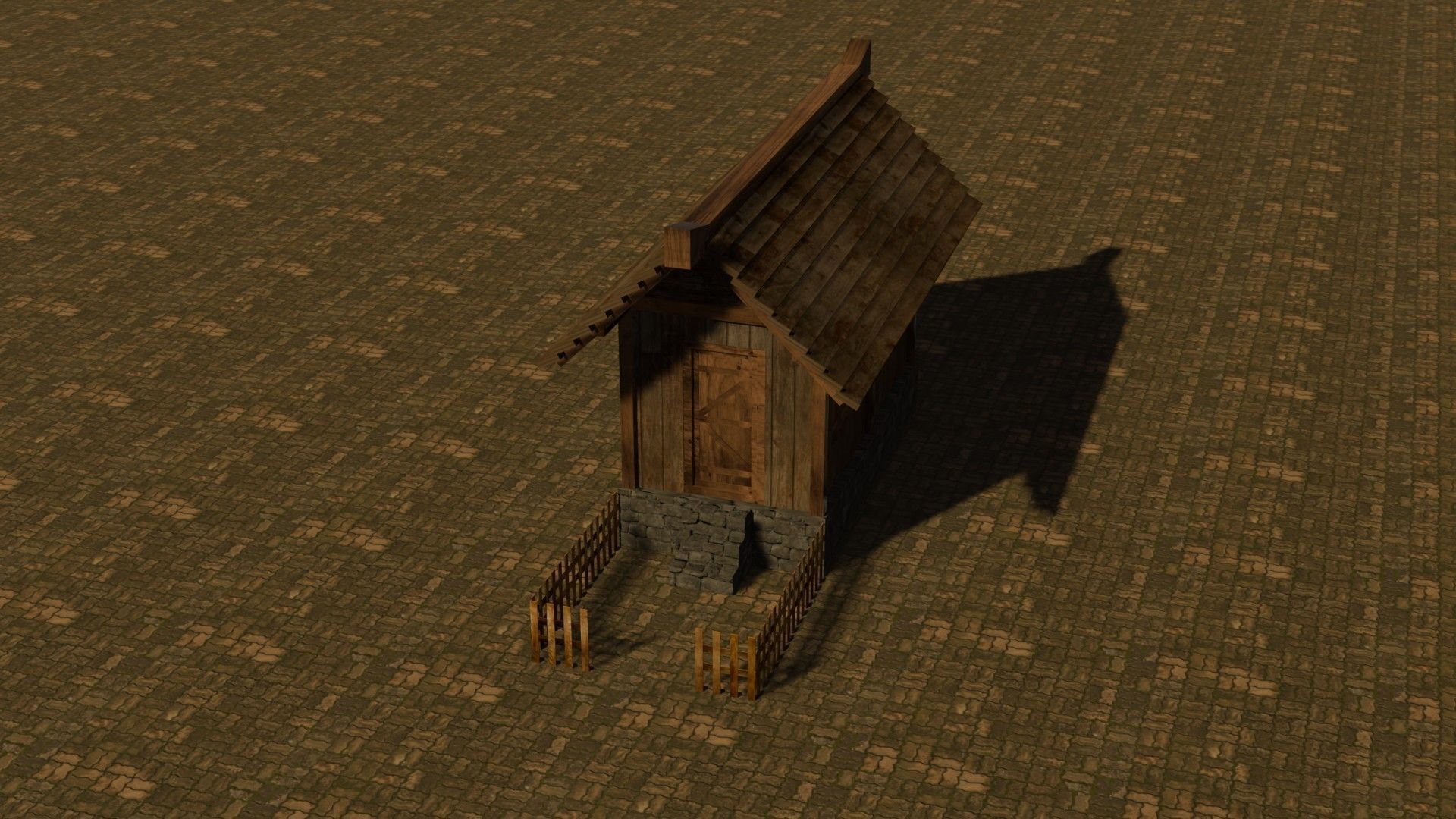 Medieval House 7 Free low-poly 3D model_3