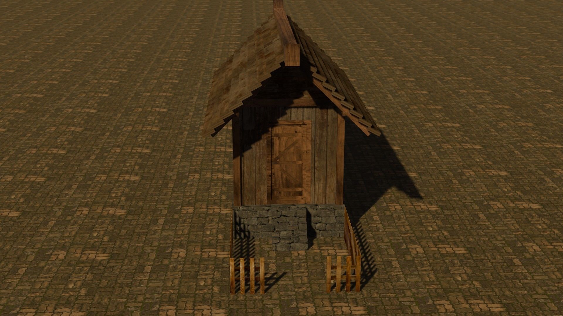 Medieval House 7 Free low-poly 3D model_1