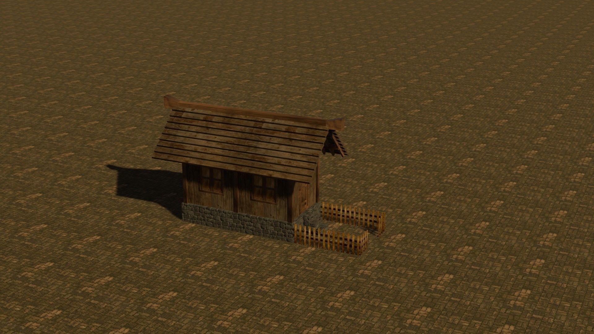 Medieval House 7 Free low-poly 3D model_5