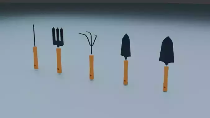 5pc Garden Tool Asset Pack