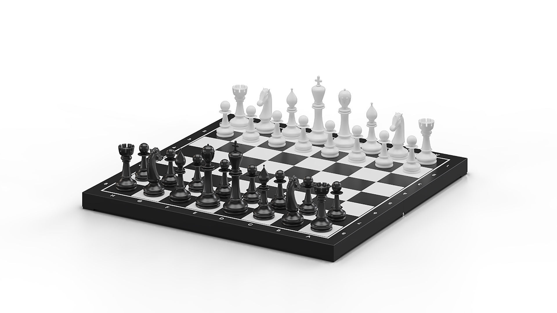 Chess Board 3D model_7