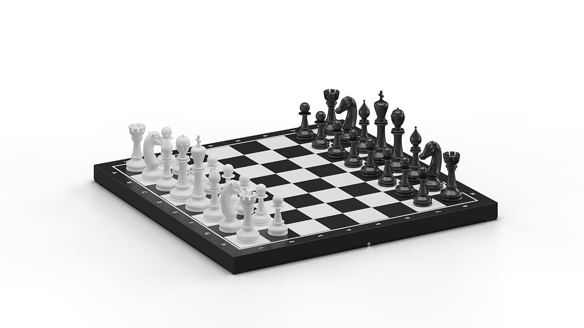 Chess Board 3D model_12