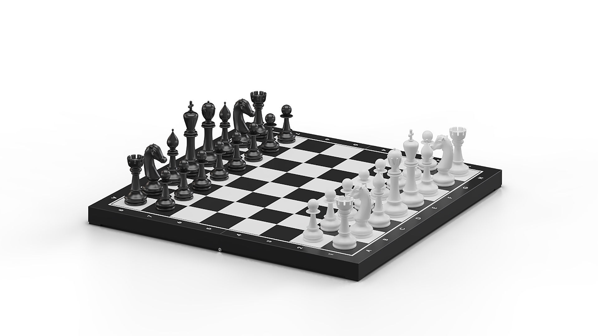 Chess Board 3D model_4
