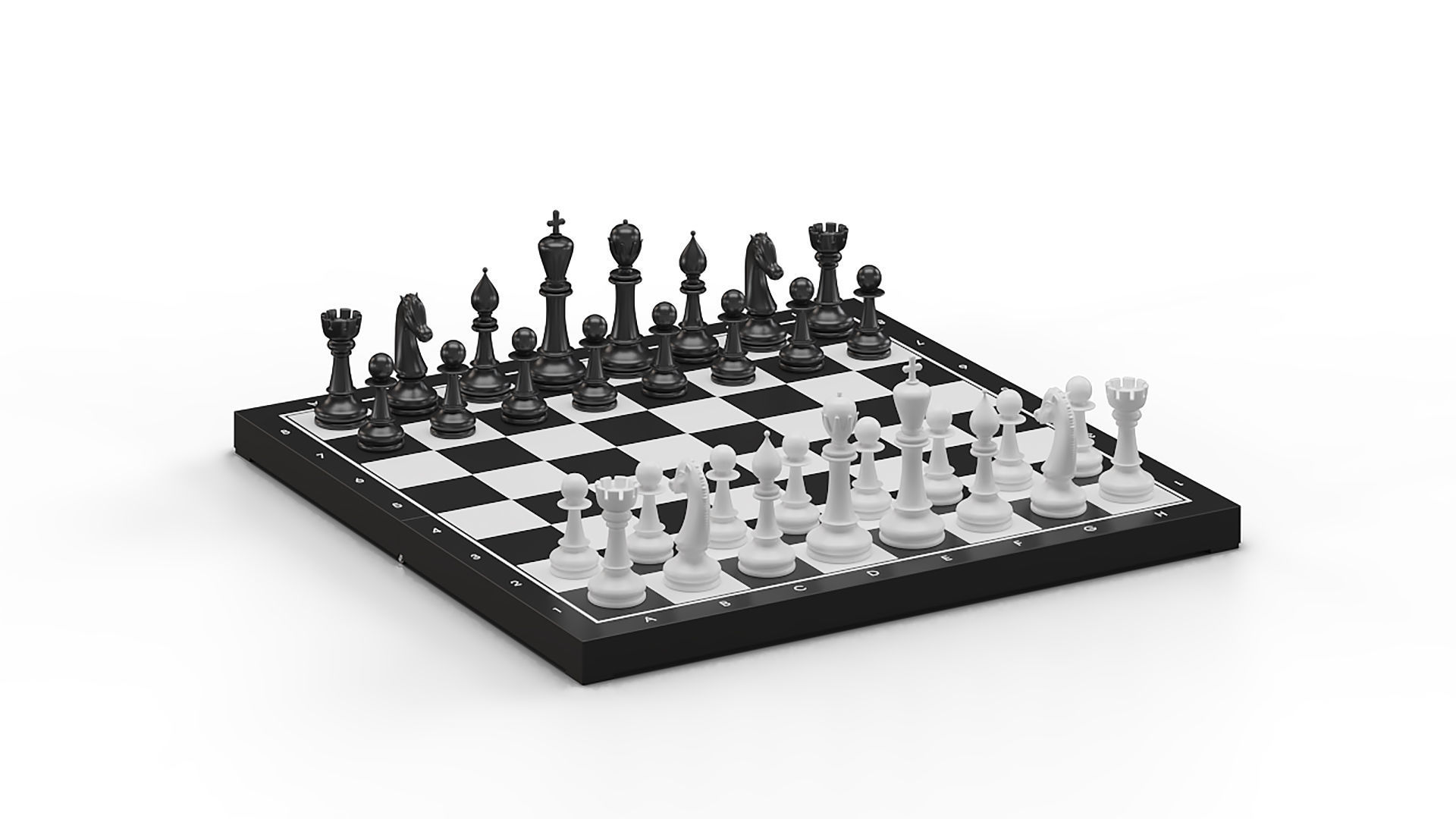 Chess Board 3D model_1