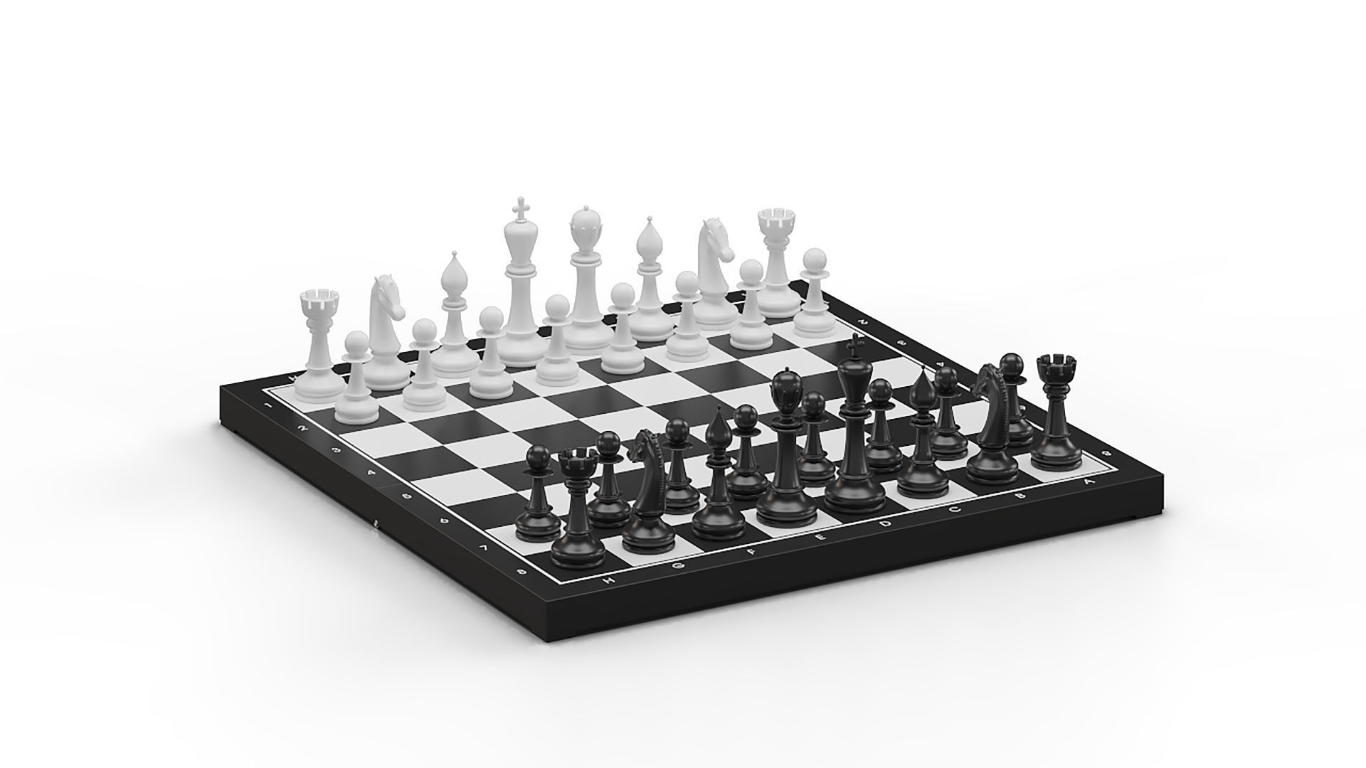 Chess Board 3D model_9