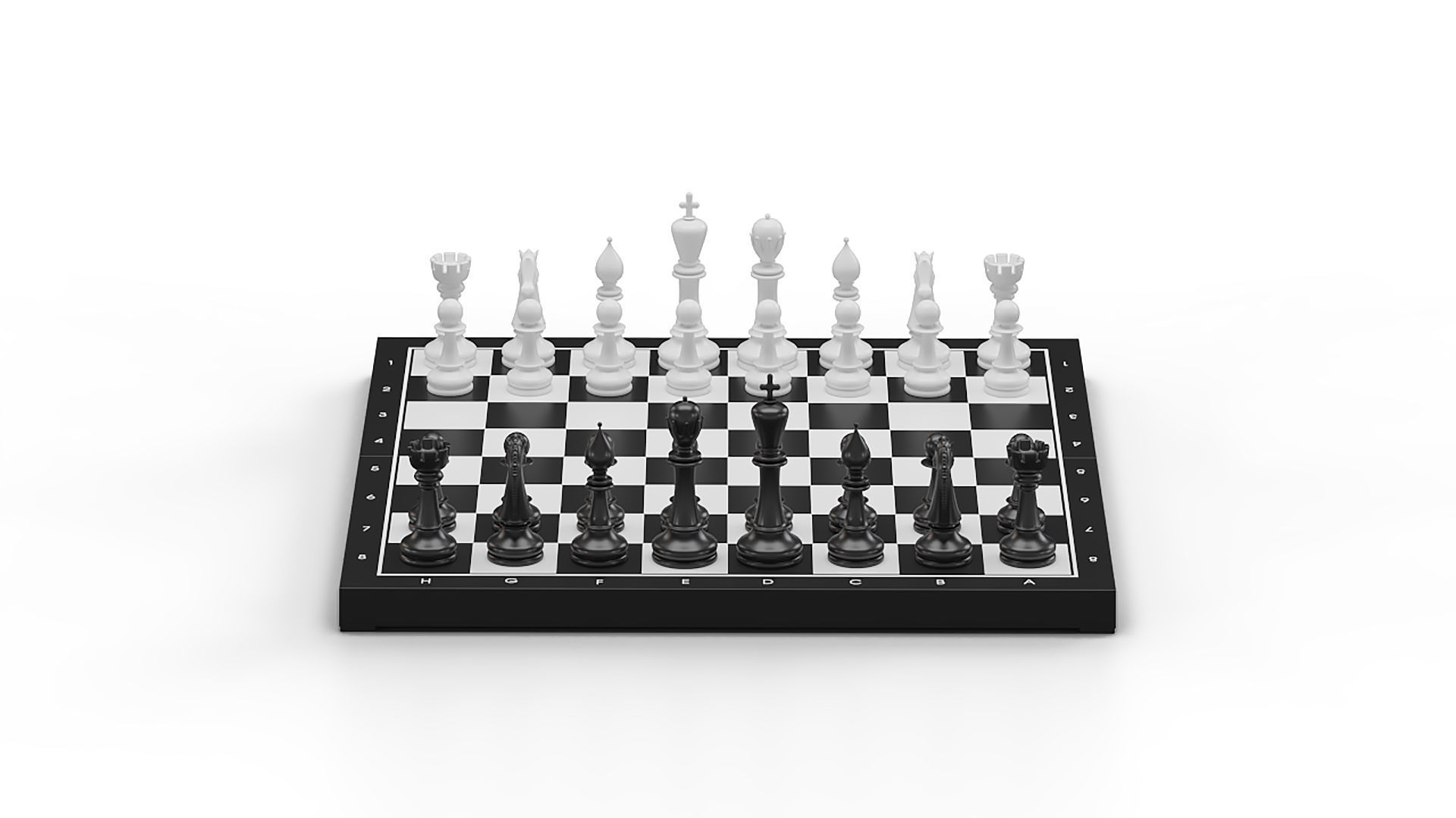 Chess Board 3D model_8