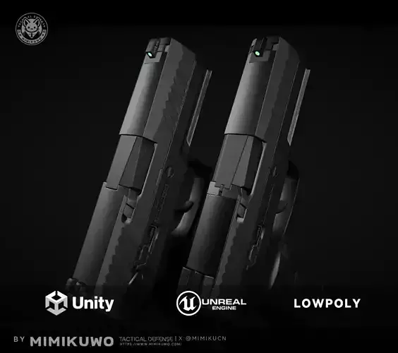 P320 Game Ready Low-poly 3D model