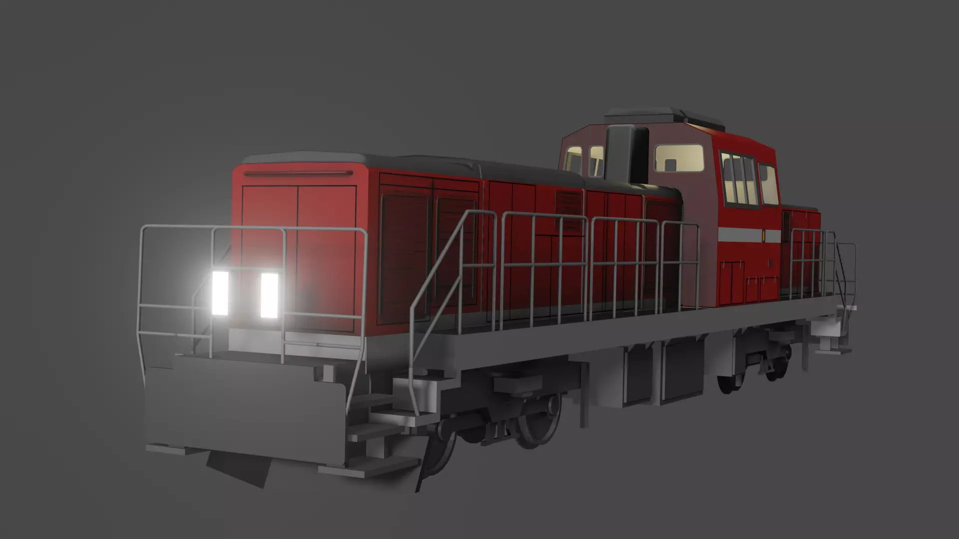 DD200 Locomotive model without interior Free 3D model_0