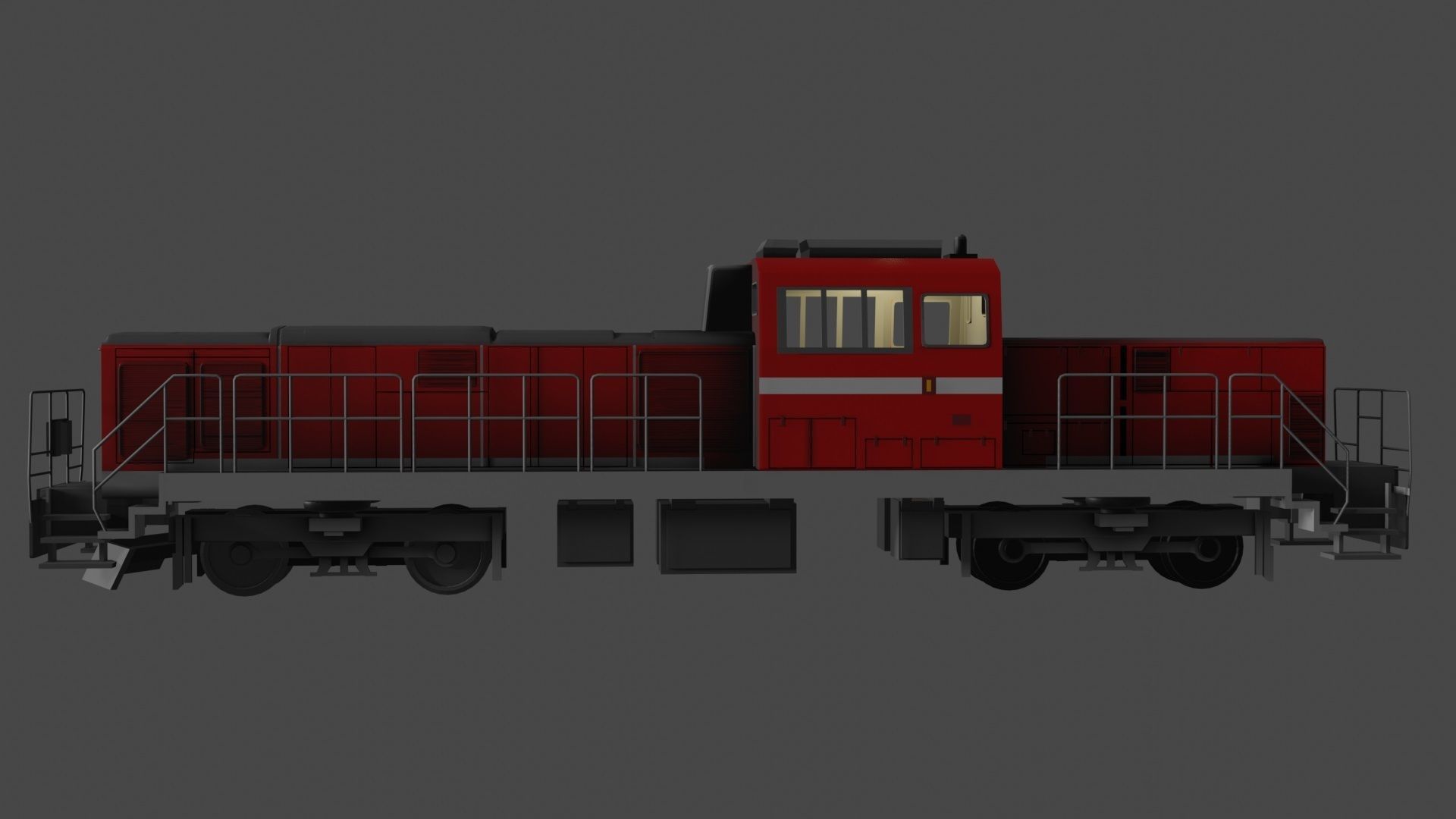 DD200 Locomotive model without interior Free 3D model_1