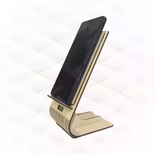 Stand holder for mobile phone design laser cutting