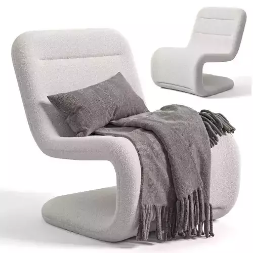 Fauteuil bouclette Wilson 3D model