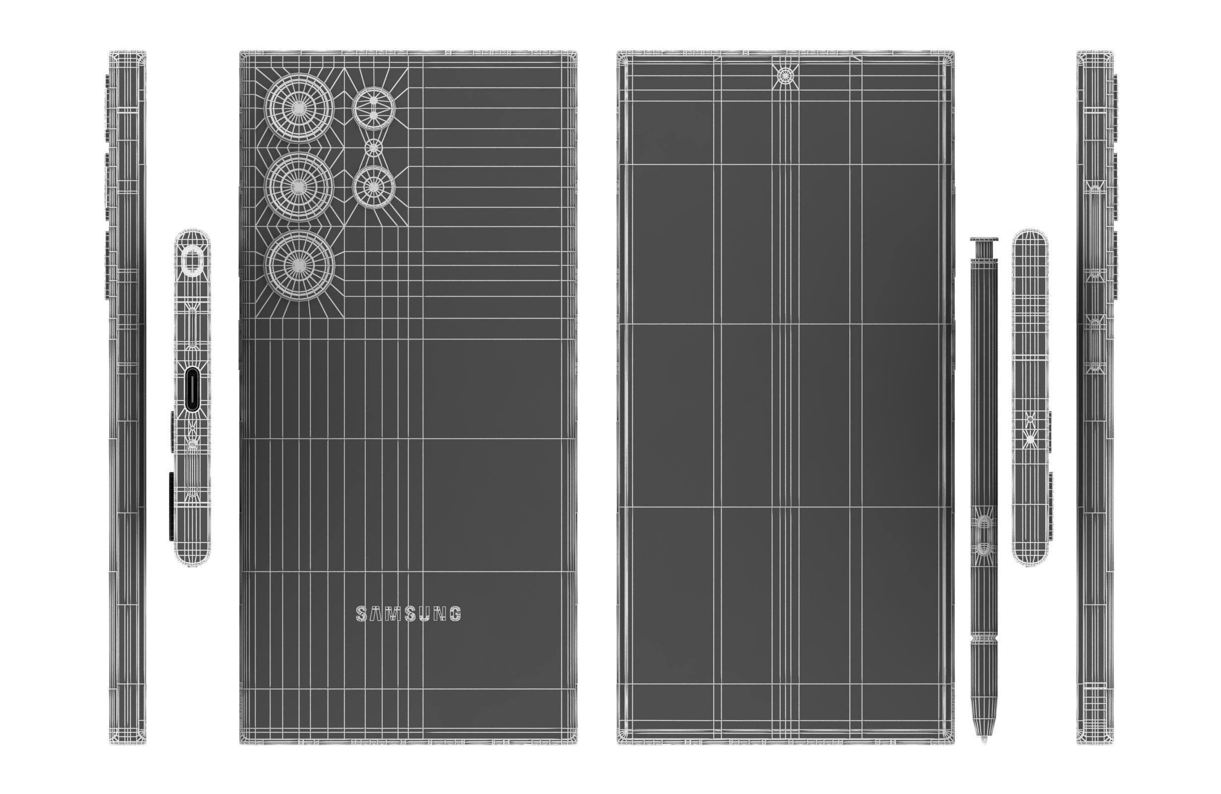 Samsung Galaxy S24 Ultra Titanium Black Crystal 3D model_18