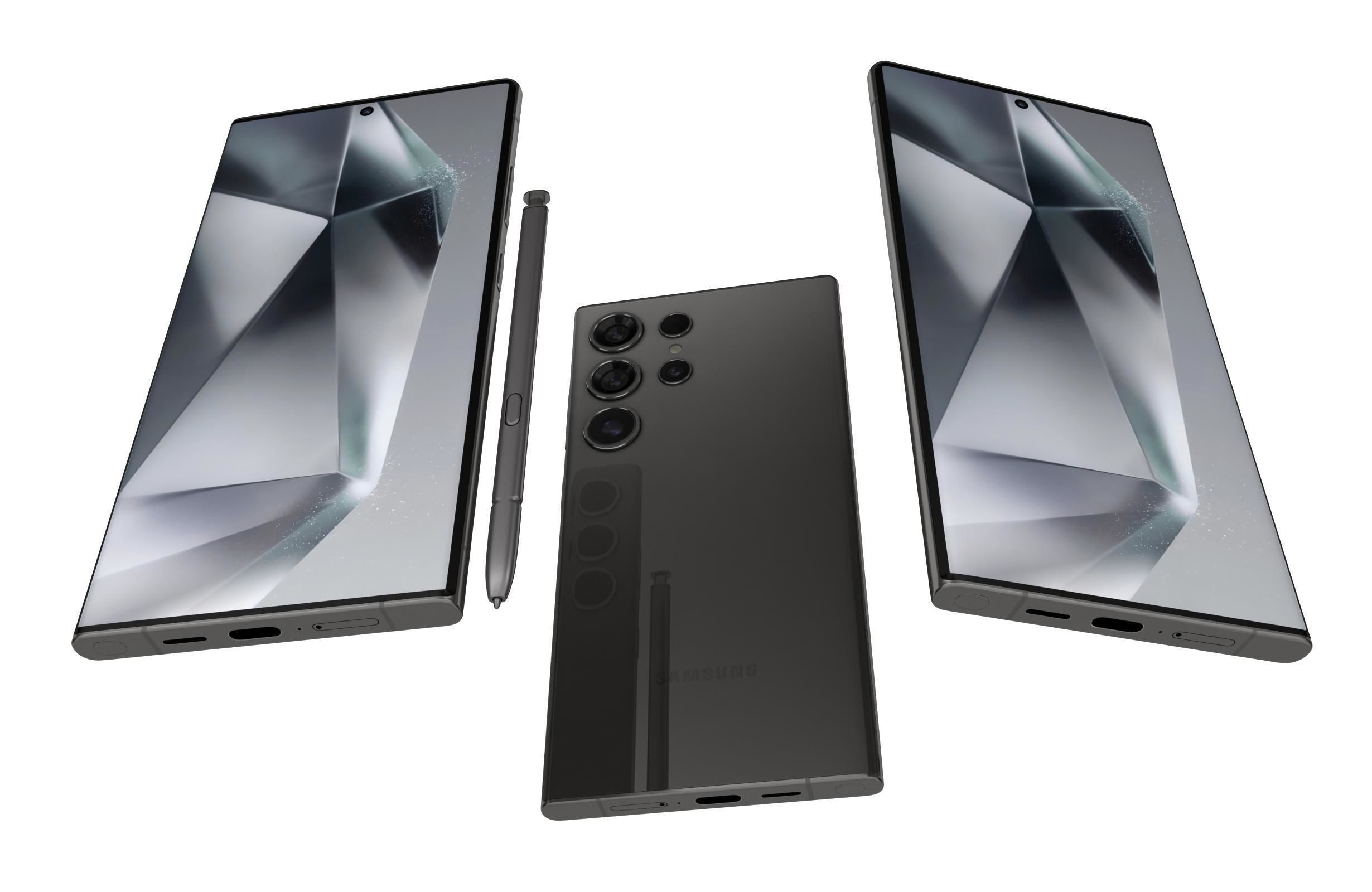 Samsung Galaxy S24 Ultra Titanium Black Crystal 3D model_2