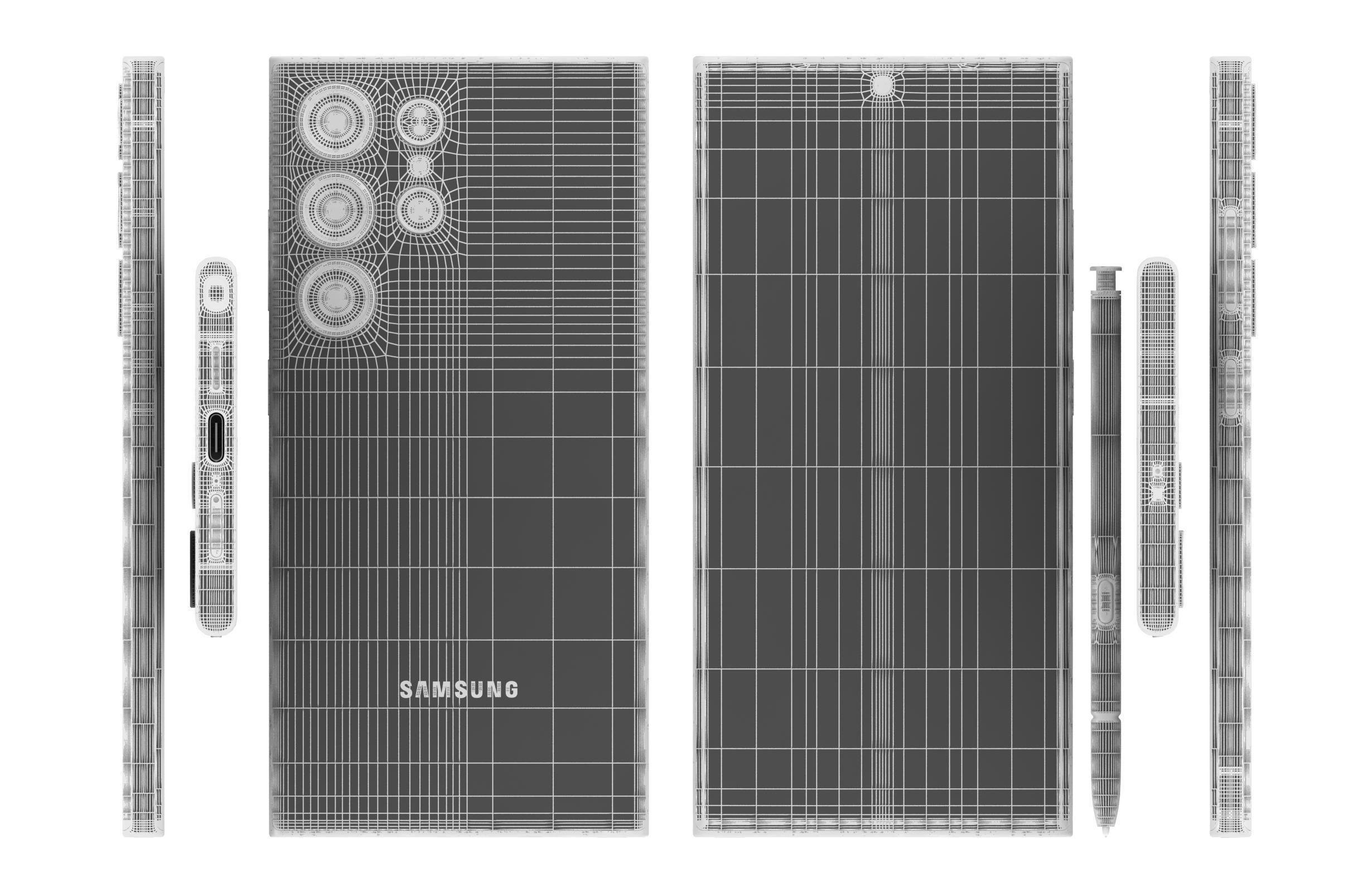 Samsung Galaxy S24 Ultra Titanium Black Crystal 3D model_19