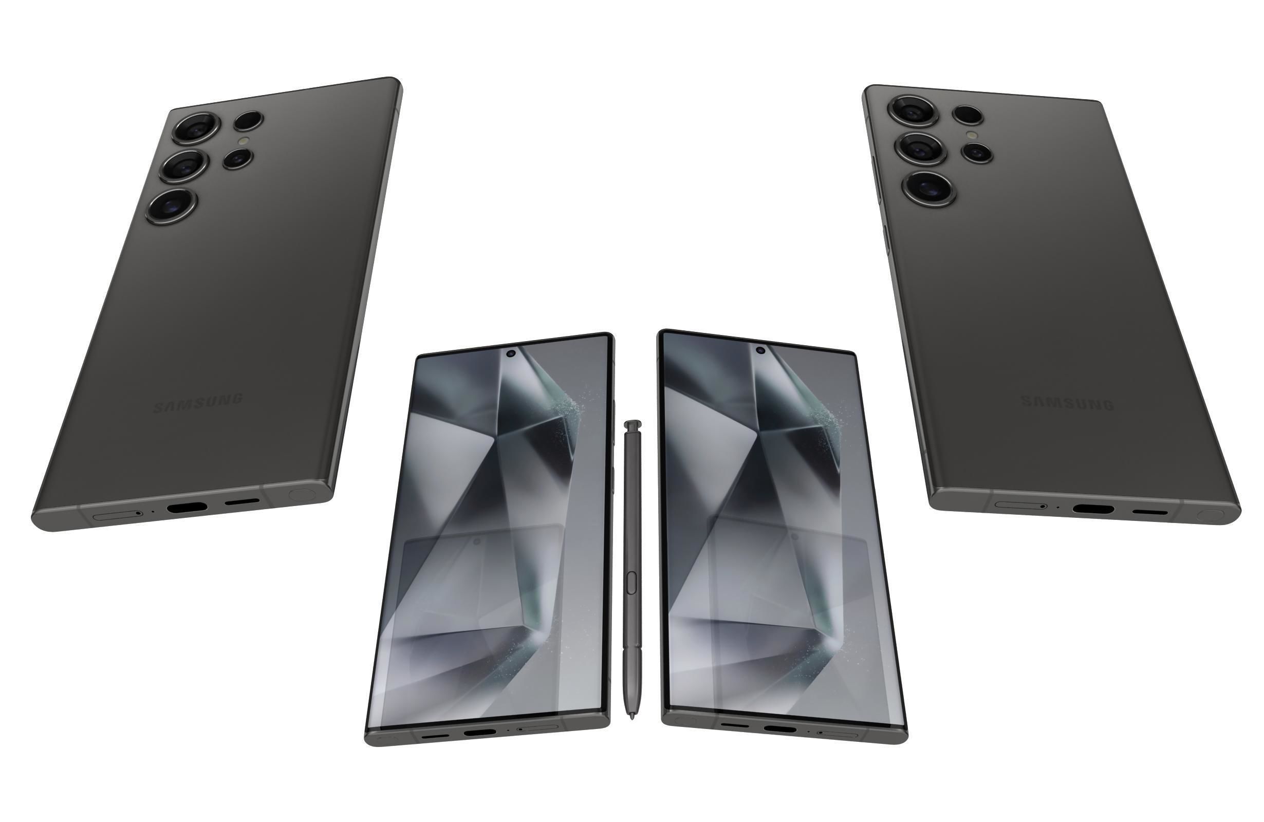 Samsung Galaxy S24 Ultra Titanium Black Crystal 3D model_5