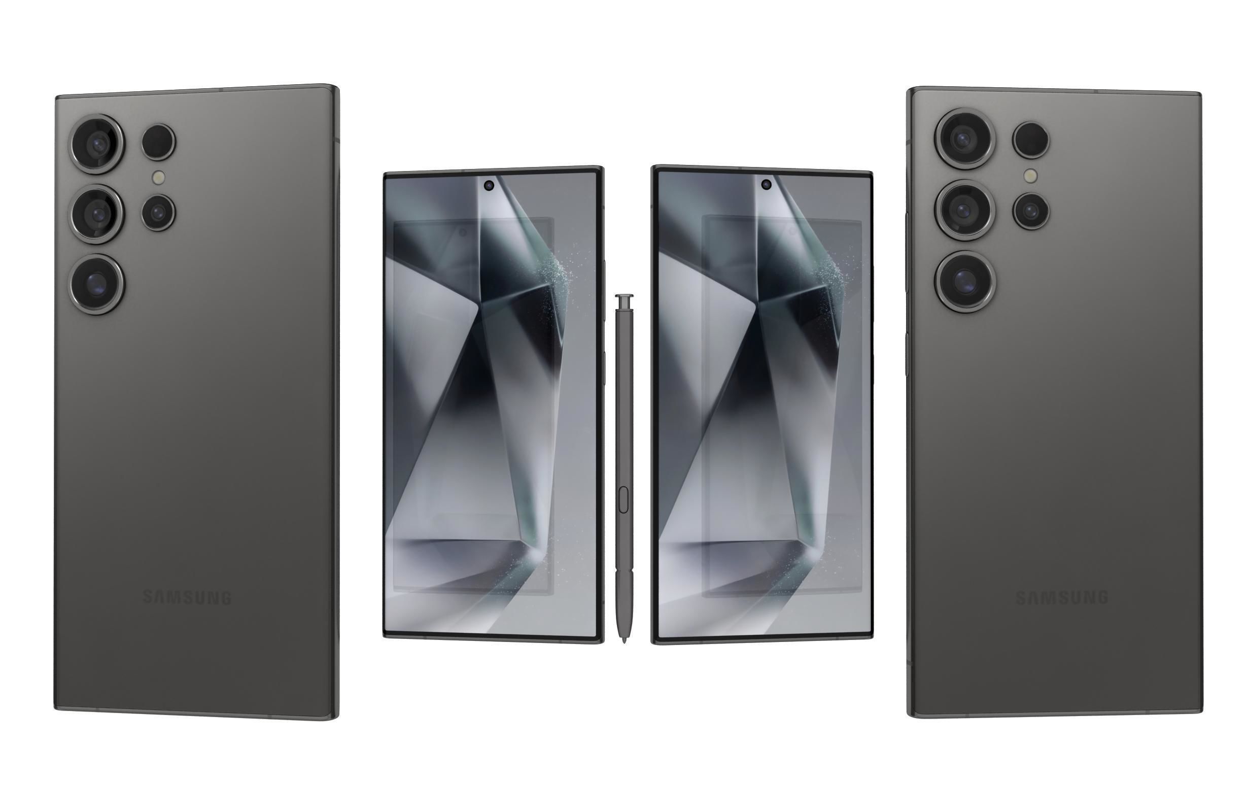 Samsung Galaxy S24 Ultra Titanium Black Crystal 3D model_3