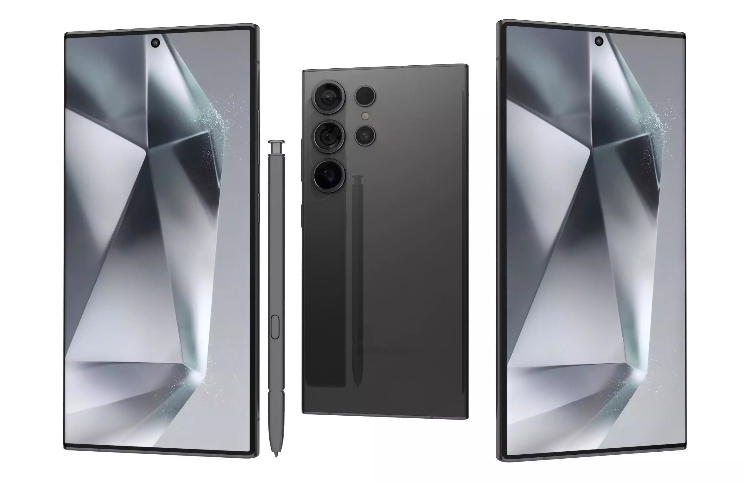 Samsung Galaxy S24 Ultra Titanium Black Crystal 3D model_0