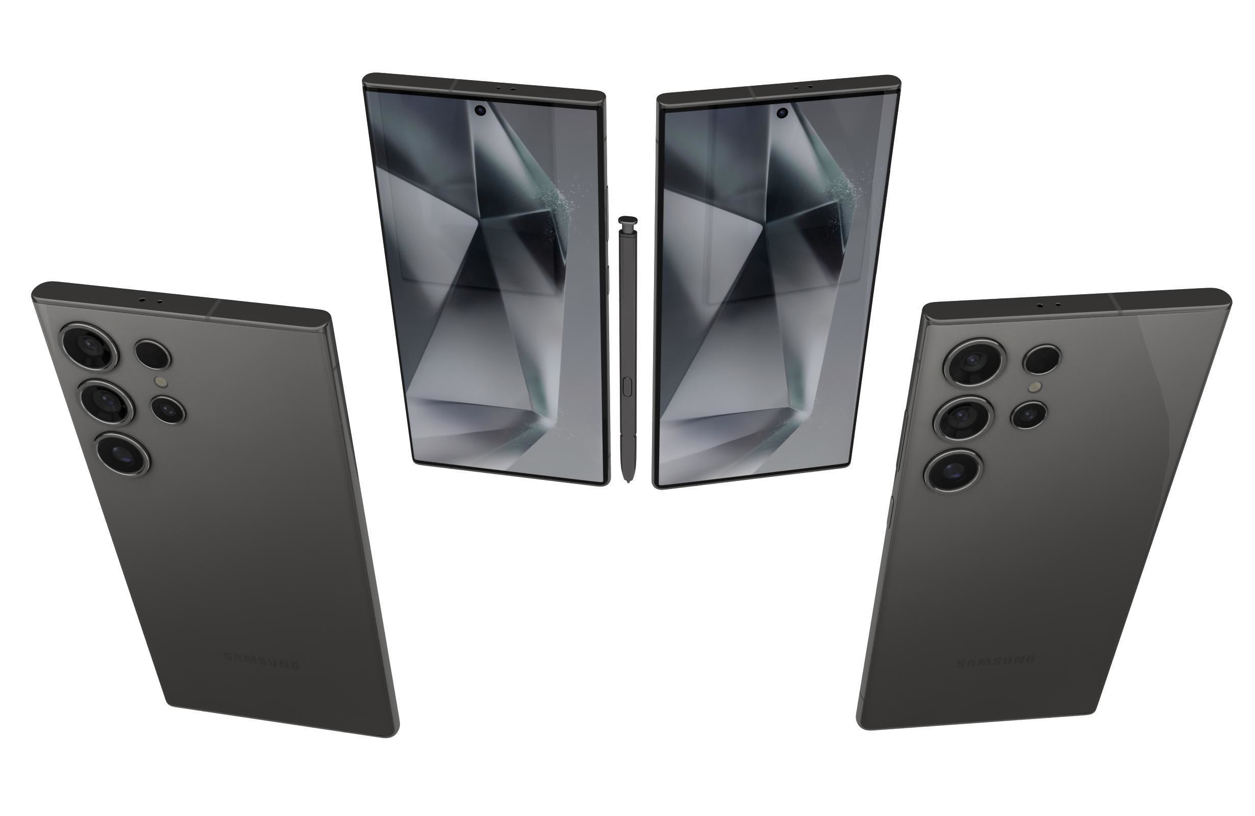 Samsung Galaxy S24 Ultra Titanium Black Crystal 3D model_4