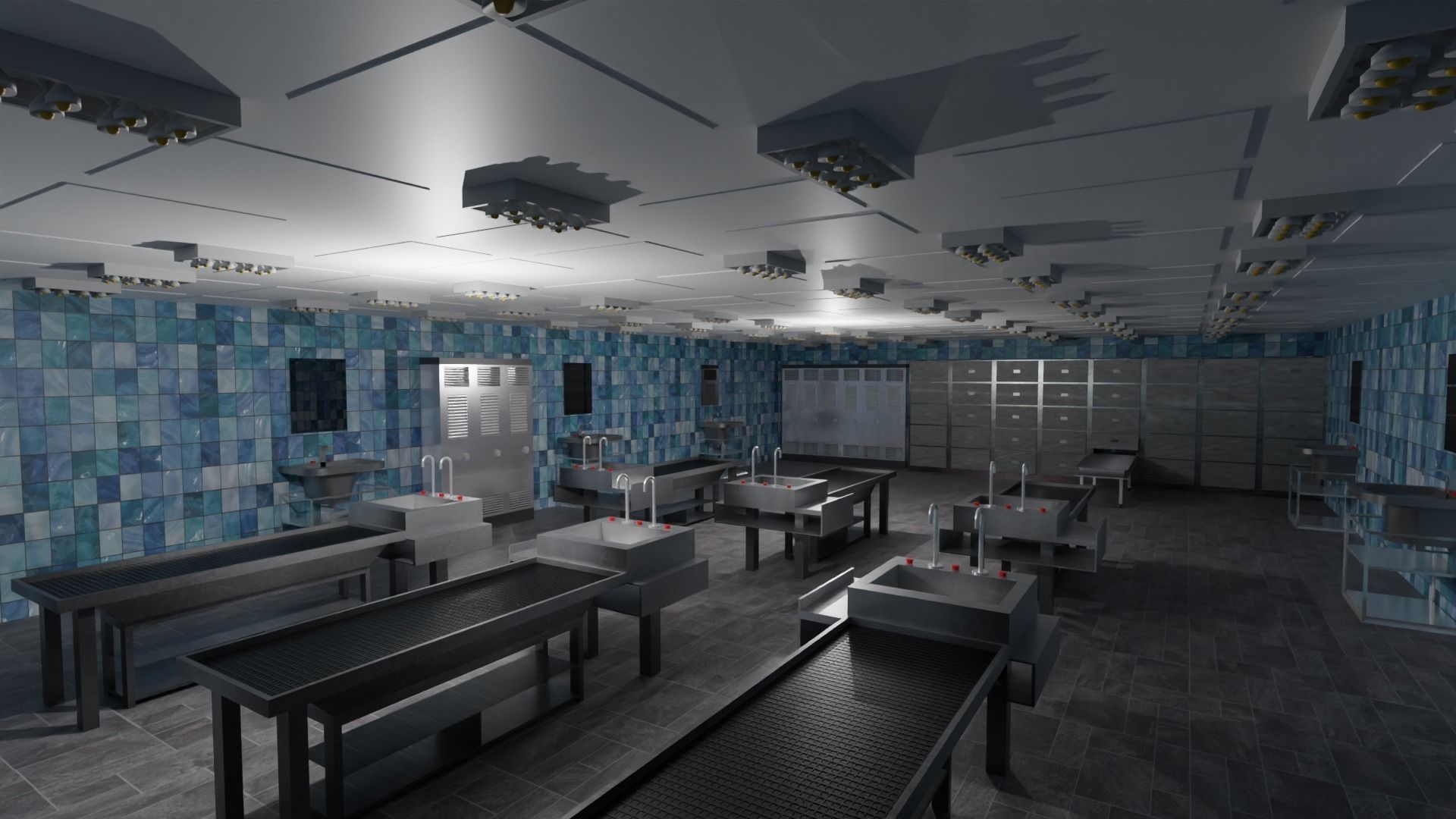 Autopsy Morgue Laboratory  Low-poly 3D model_3