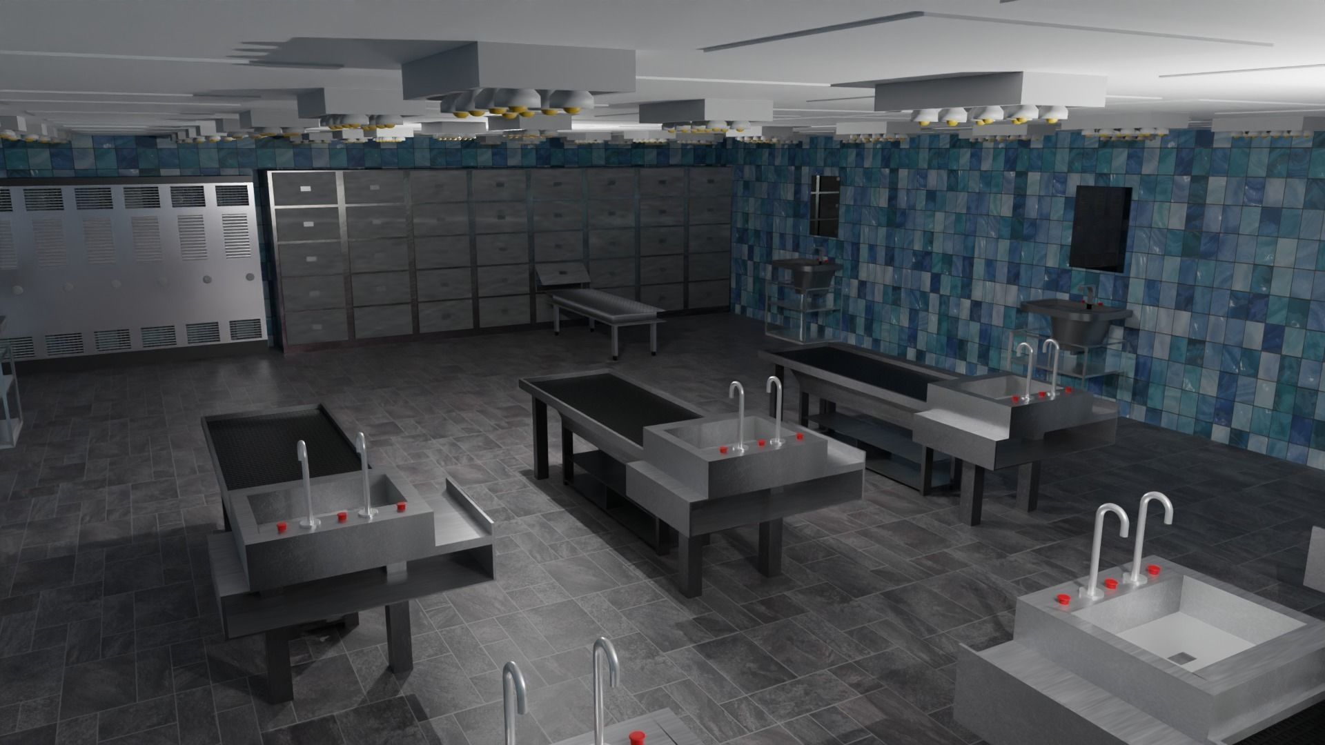Autopsy Morgue Laboratory  Low-poly 3D model_5