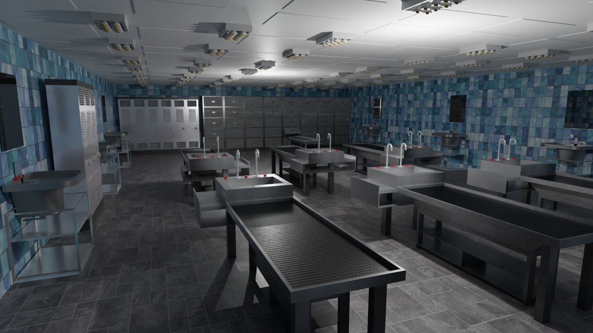 Autopsy Morgue Laboratory  Low-poly 3D model_4