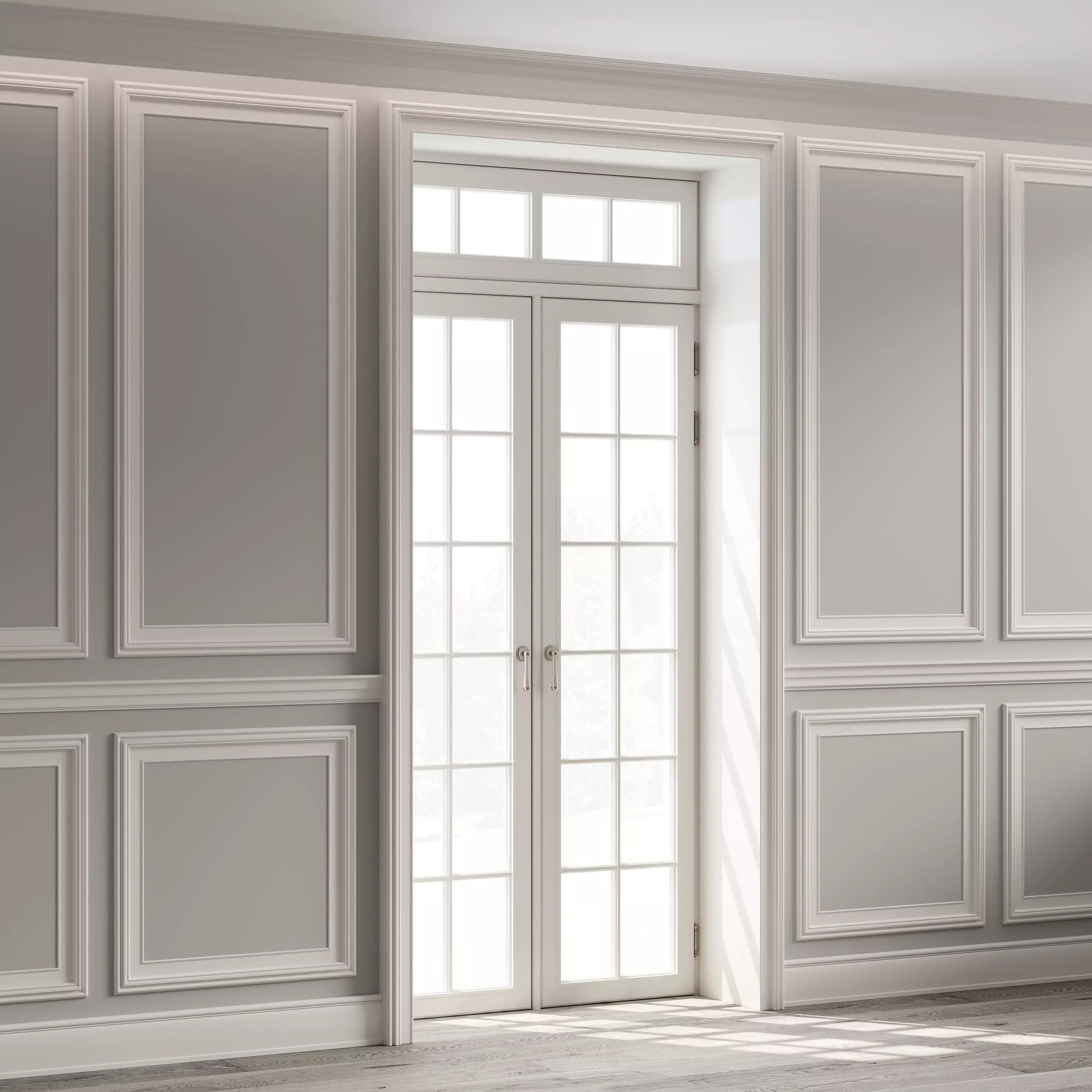 Classic door 3 3D model_0