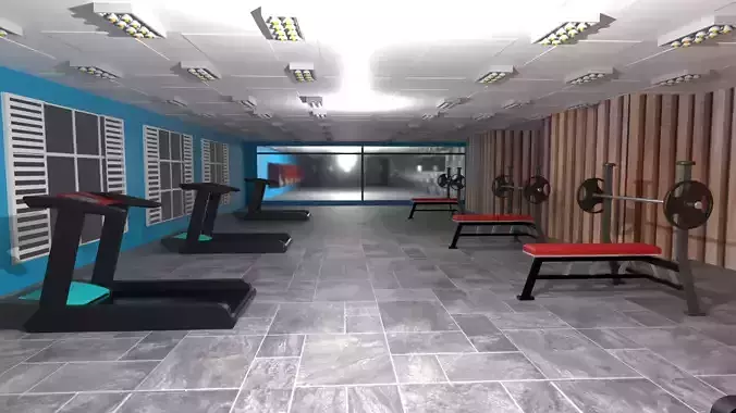 Fitness hall - sports equipment