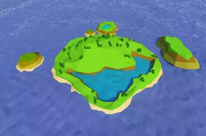 Low-surface island